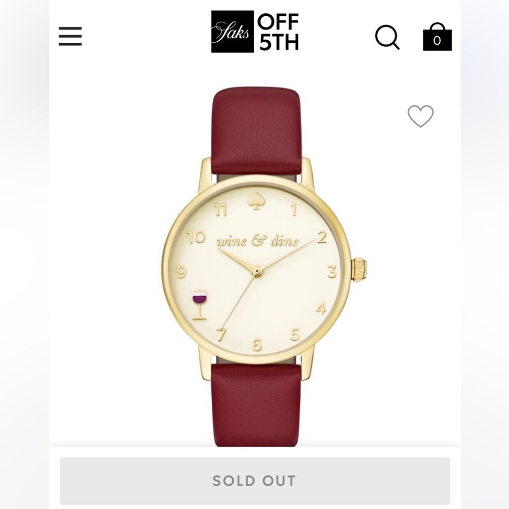 Metro Stainless Steel & Leather Wine and Dine Watch